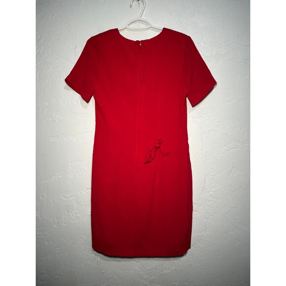 DBY vintage red button bow dress‎ womens 7 90s retro grandma granny grandmacore - Picture 3 of 6